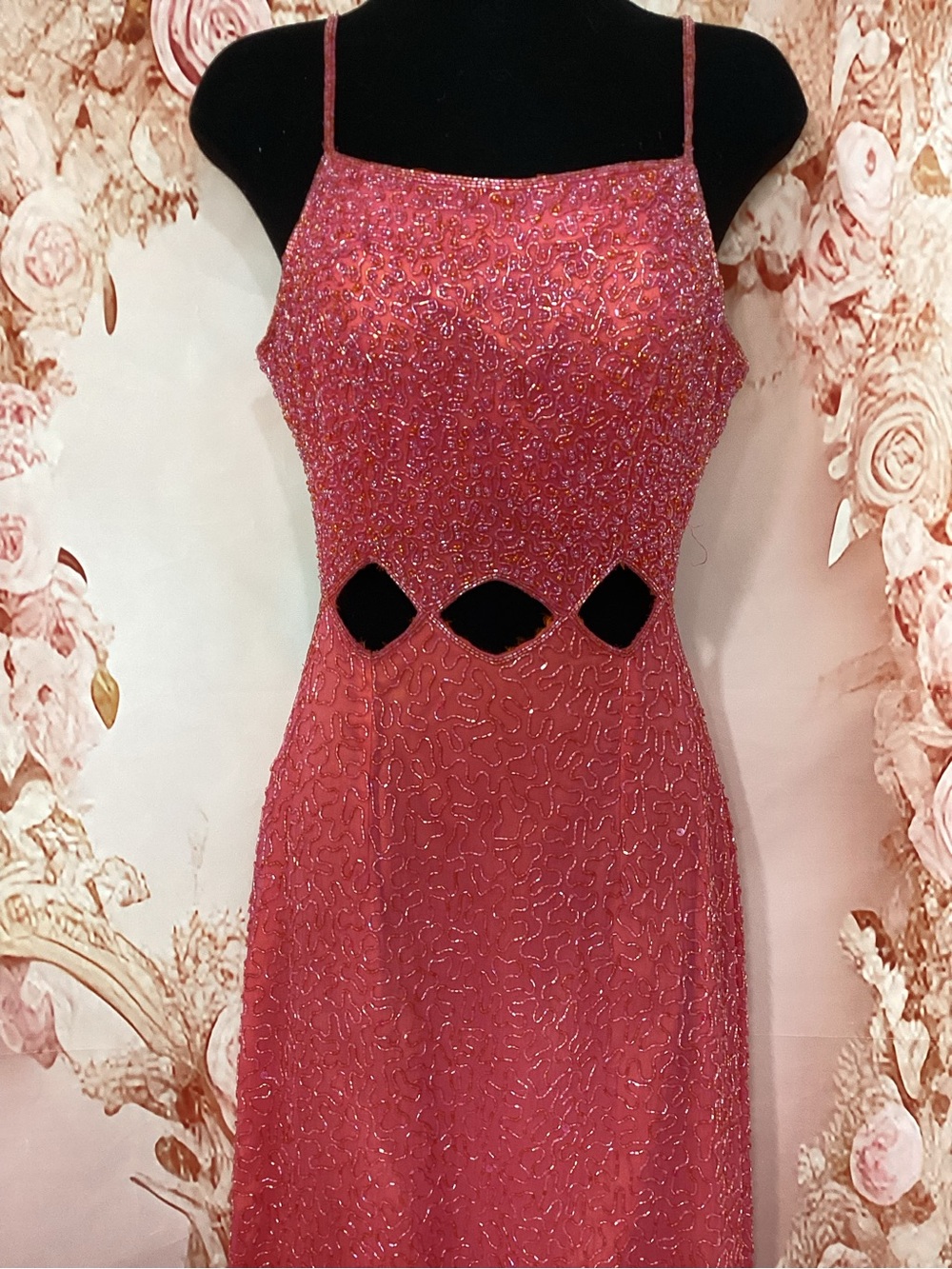 Scala Beaded Maxi Dress with Cutout Waist - Picture 3 of 11